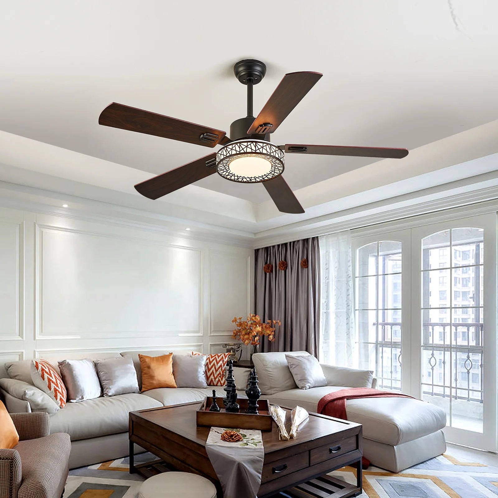 Walnut Wood Ceiling Fan
