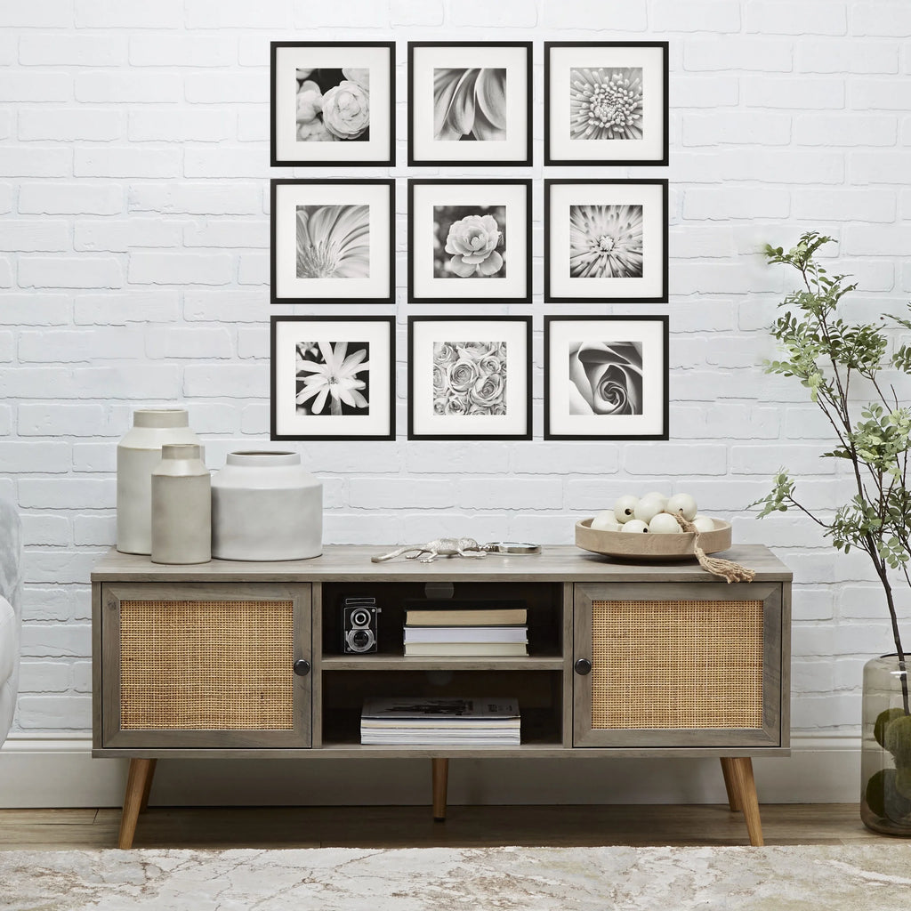 'S 9-Piece, Gallery Wall Frame for 8" X 8" or 12" X 12" Photos - Black