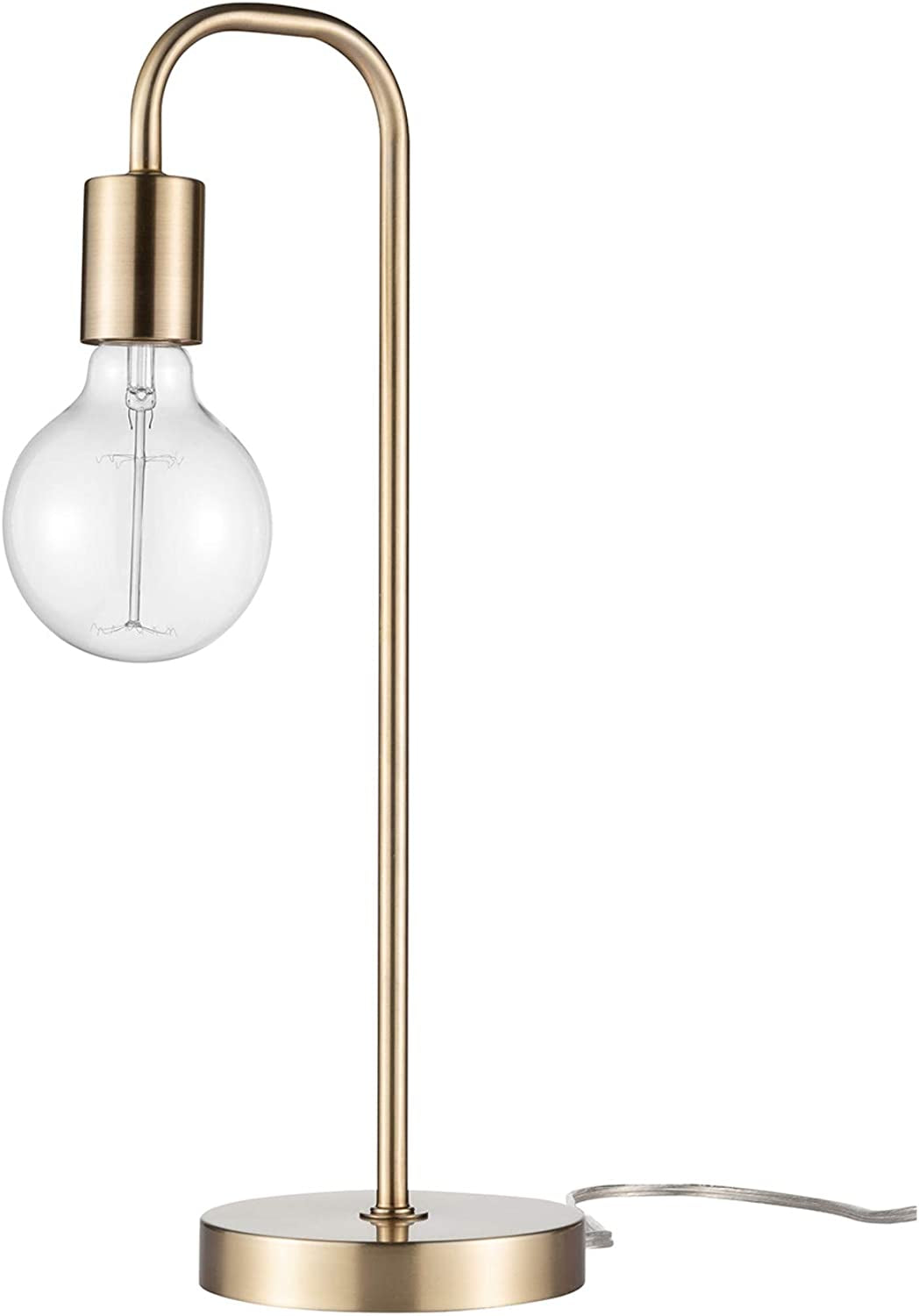 Electric 67433 Holden 18" Table Lamp, Matte Brass, Modern, Night Stand, Bedroom Décor, Living Room, Bedside Light