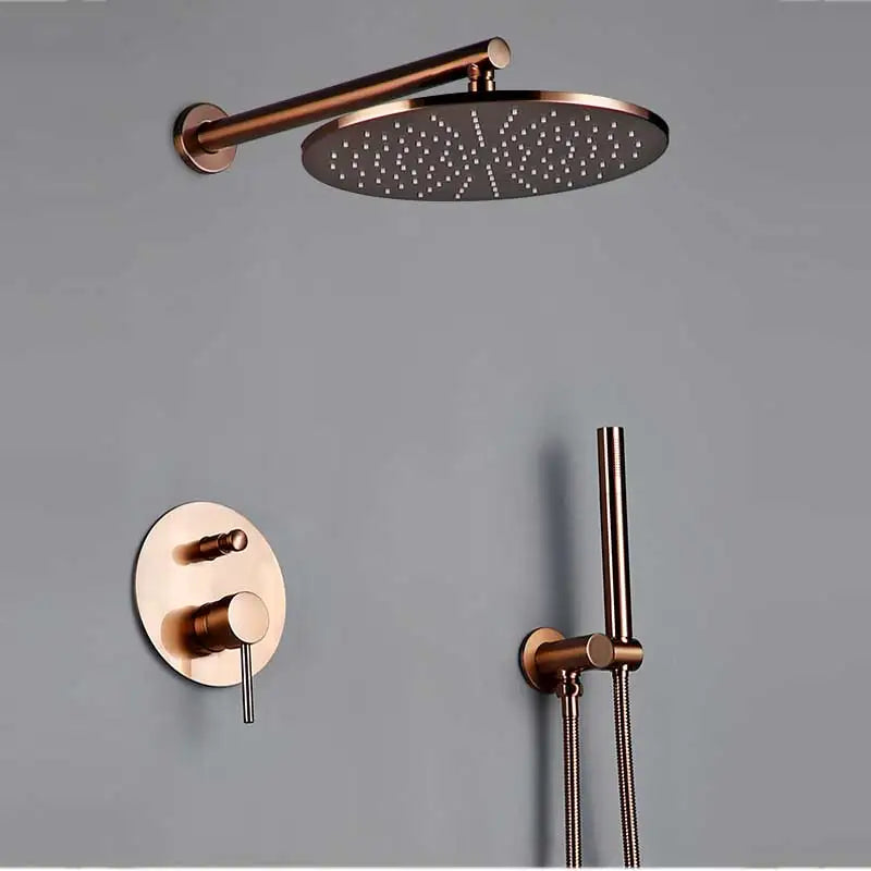 Brushed Rose Gold Shower Set
