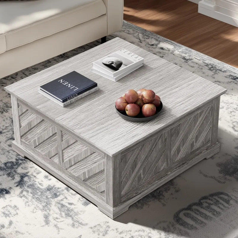 Nilla Wood Storage Coffee Table with Lift Top