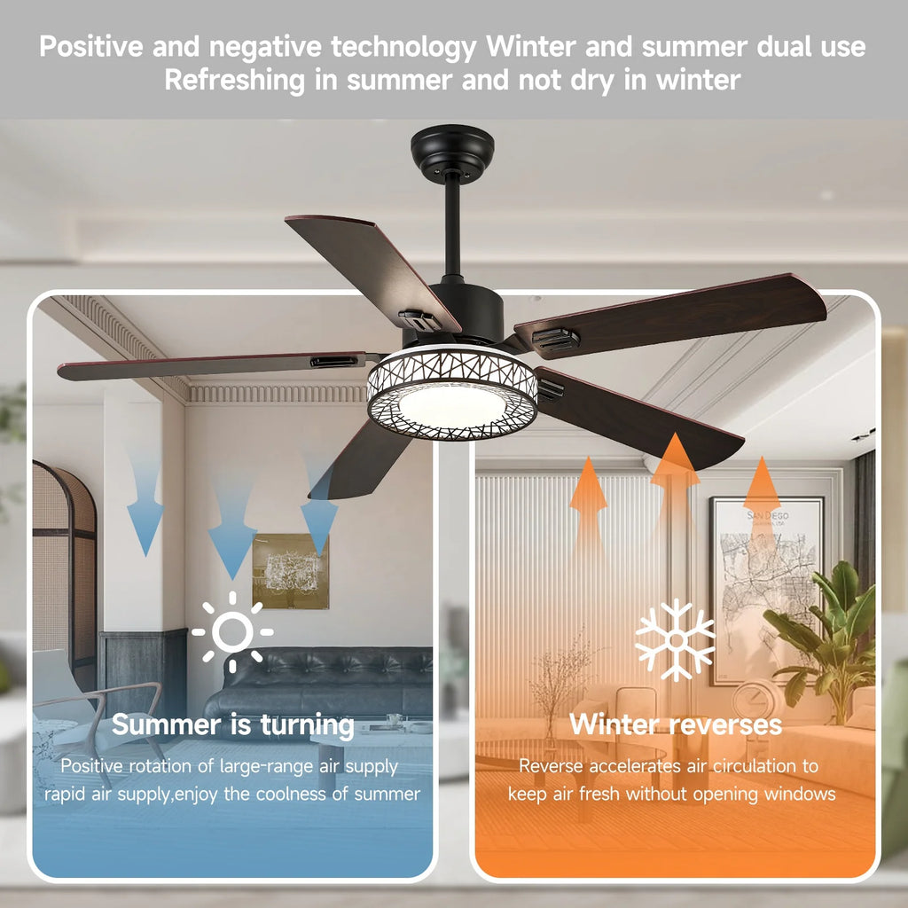 Walnut Wood Ceiling Fan