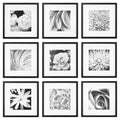 'S 9-Piece, Gallery Wall Frame for 8" X 8" or 12" X 12" Photos - Black