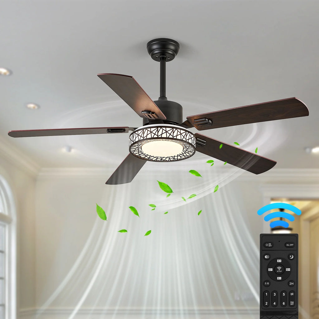 Walnut Wood Ceiling Fan