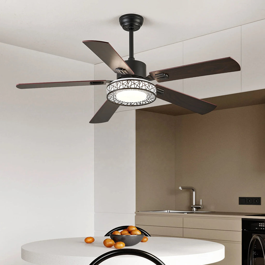 Walnut Wood Ceiling Fan