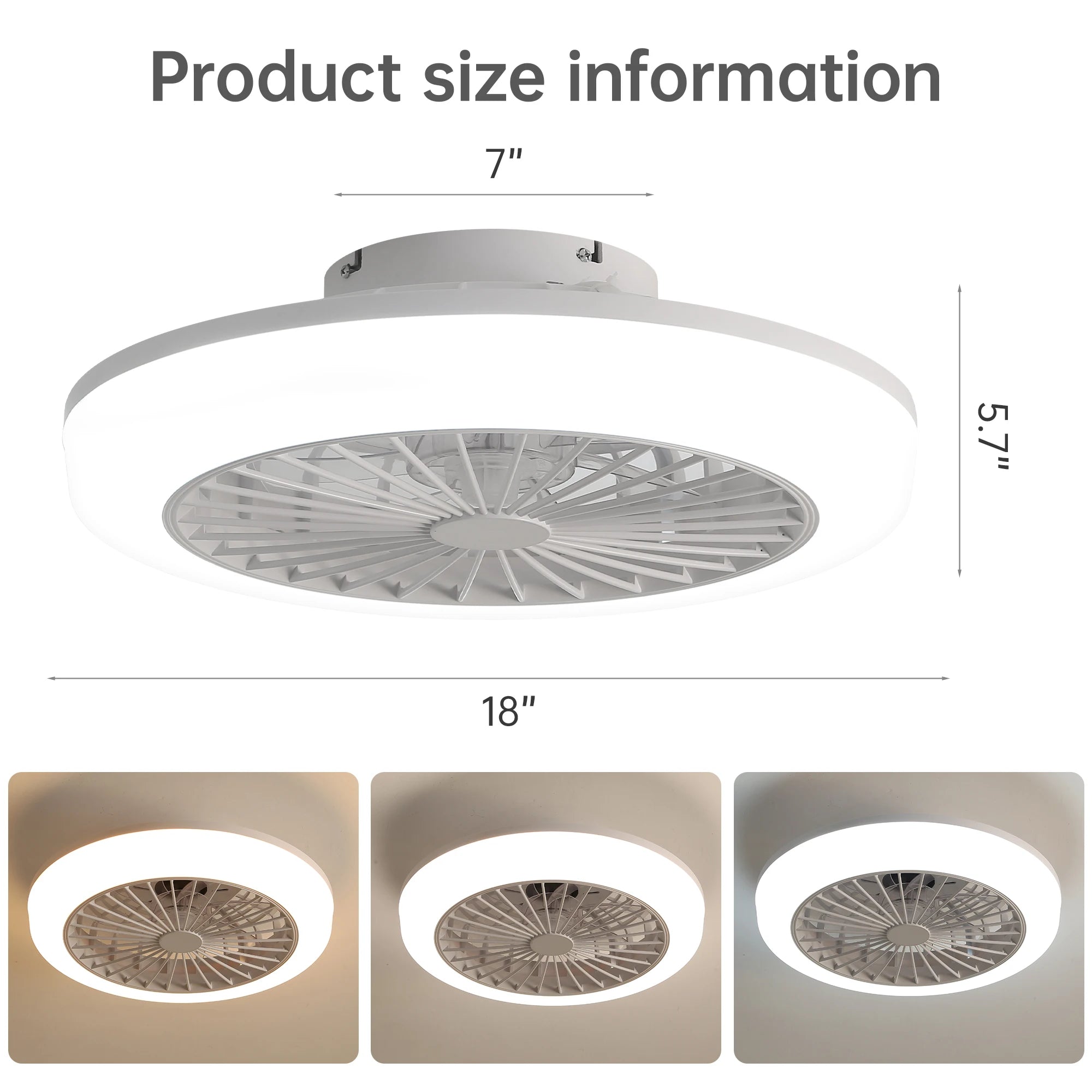 18" Modern Ceiling Fan