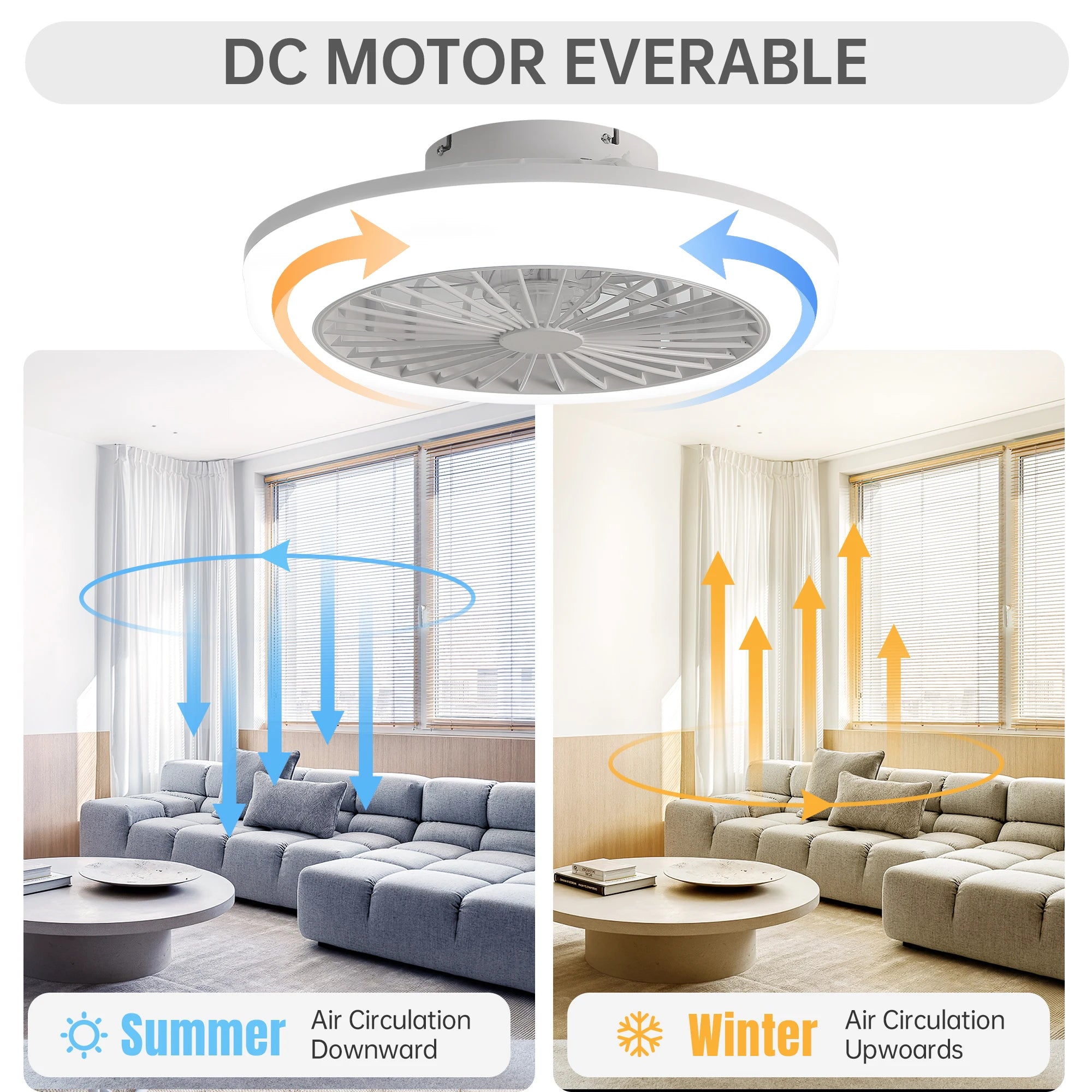 18" Modern Ceiling Fan